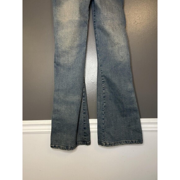By Deep Jeans Womens 5 Blue Light Wash Low Rise Stretch Bootcut Y2K Style - Picture 6 of 9
